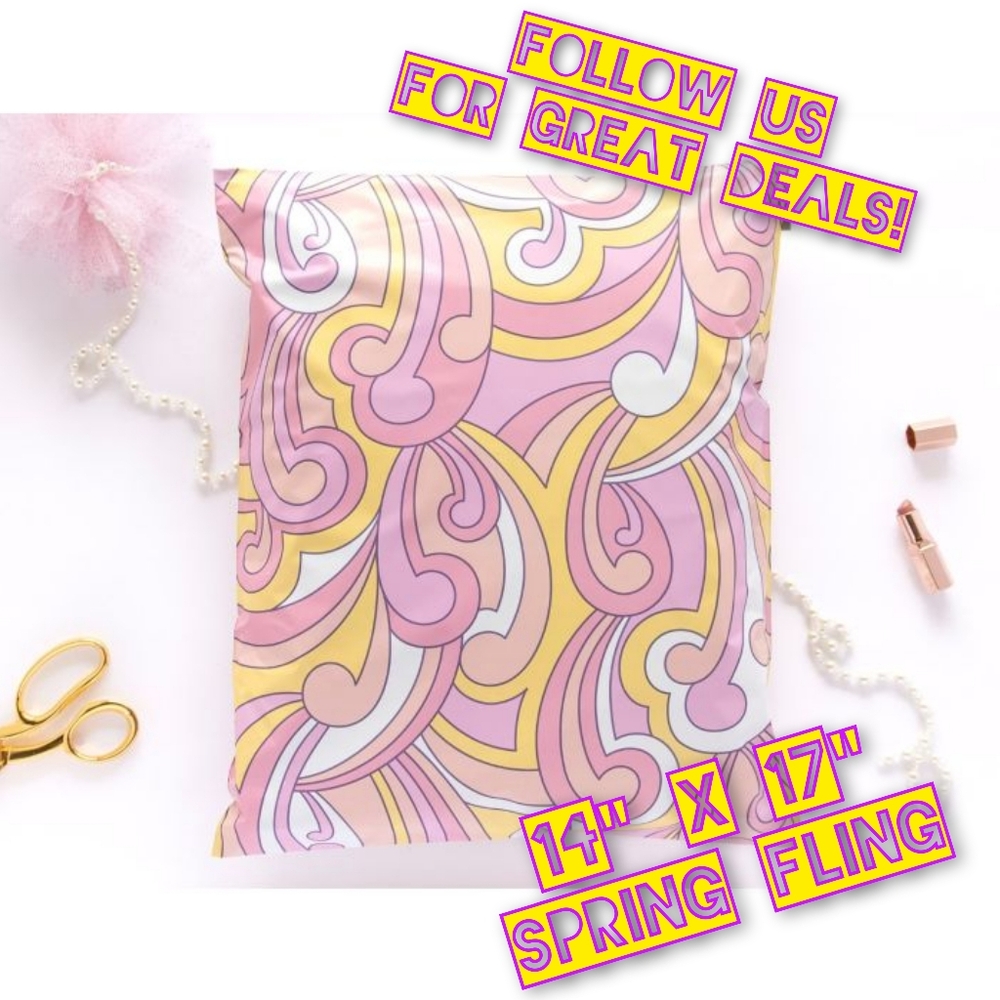 50 Spring Fling Poly Mailers 14x17